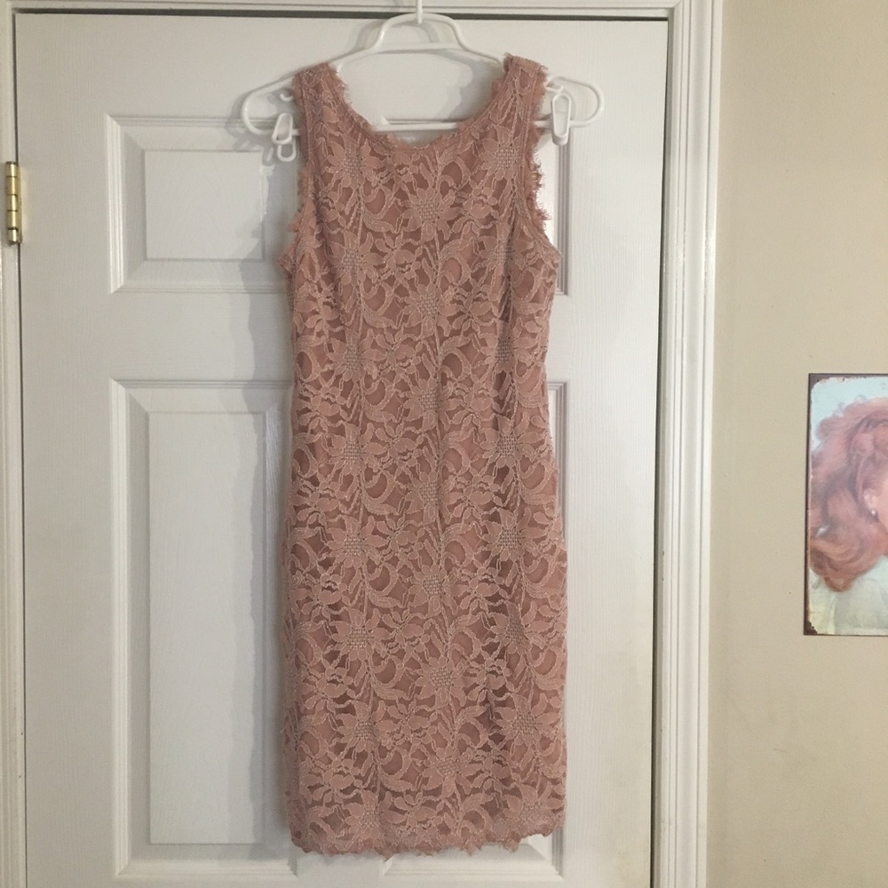Pink lace dress